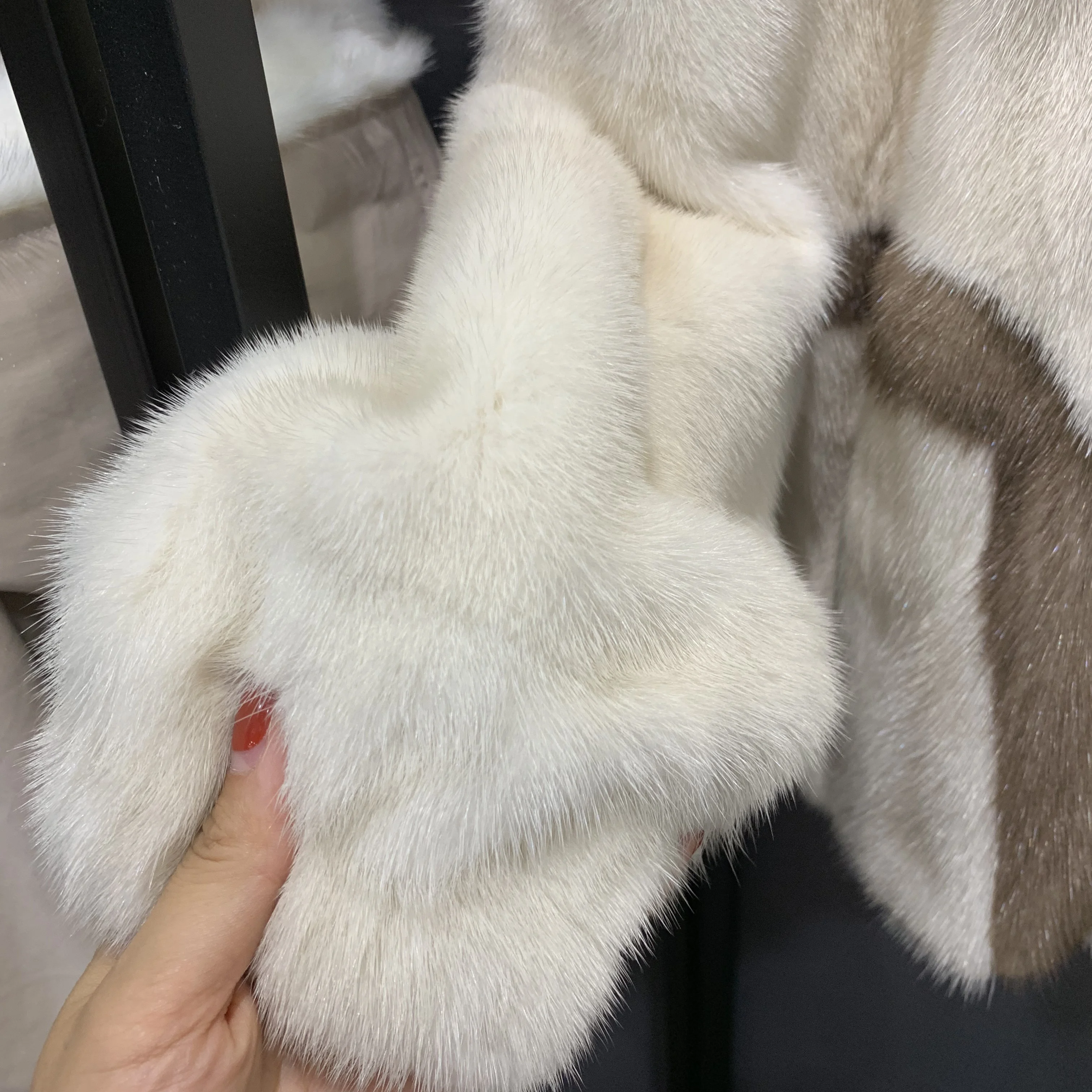 SQXR модная женская шуба из натурального меха норки популярная | Женская одежда