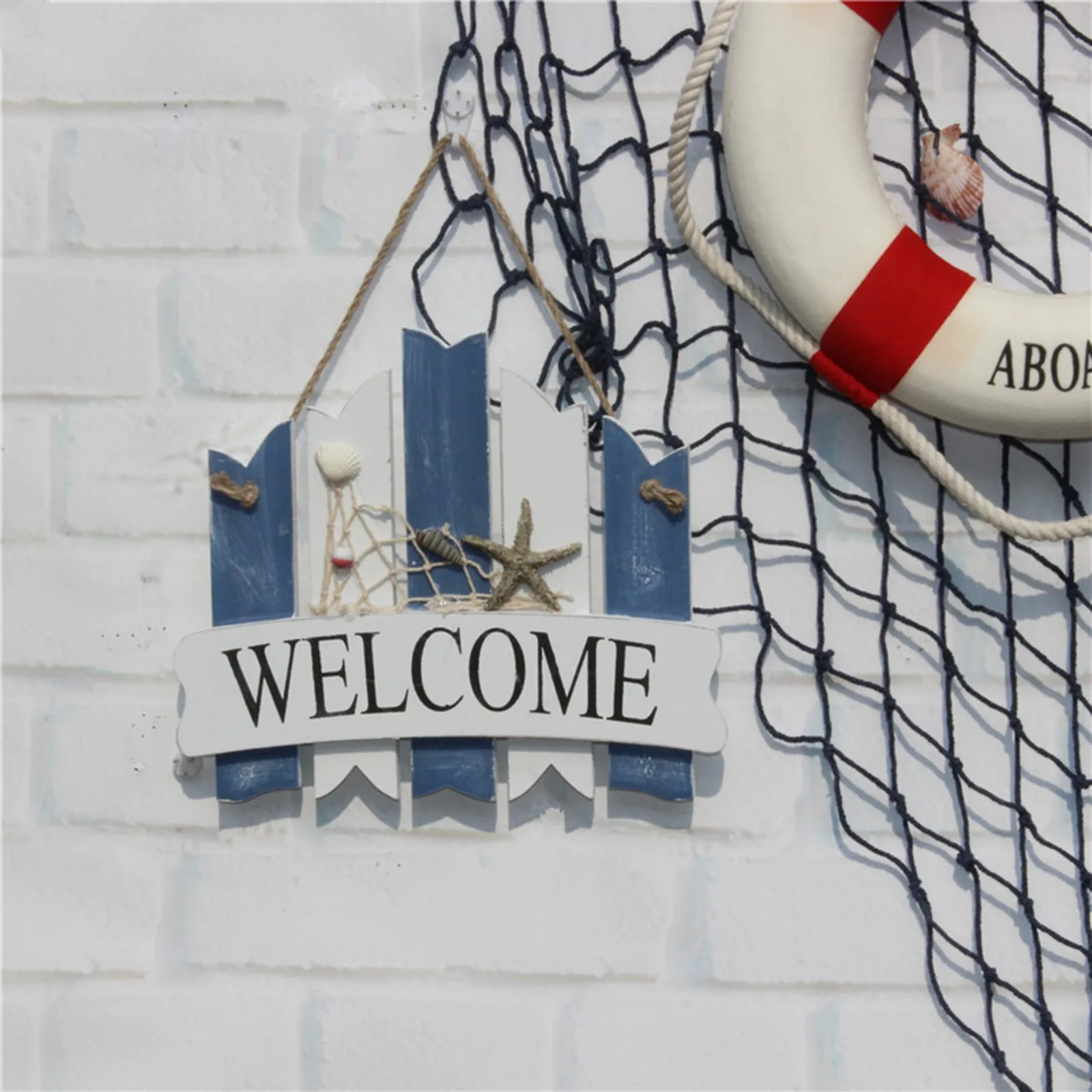 

Home Decoration Accessories Summer Marine Style Welcome Doorplate Indoor And Outdoor Decor Pendant Doorplate Pendant Listing