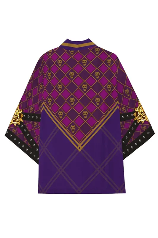 Костюм для косплея с 3D-принтом невероятные приключения Джоджо кимоно плащ -