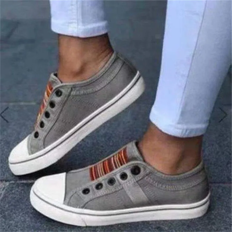 

New round head color elastic women's shoes fashionable large size women sneakers sports platform casual shoes womens loafers
