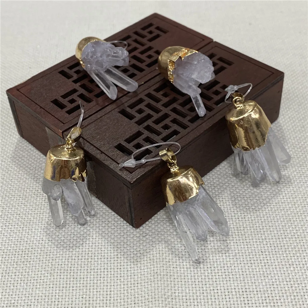 

Crystal Pendant Transparent Color Irregular Shape Can Be Made DIY Fashion Jewelry Earring Accessories Holiday Gifts Wholesale