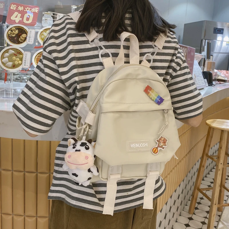

Cute small backpack kawaii backpack Women Nylon Travel Backpack Waterproof Bag for Teenagers Girls fashion black backpack 818