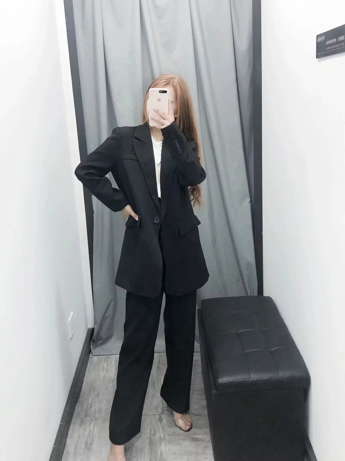 Повседневный Женский комплект брючный костюм с длинными рукавами Осенняя новая