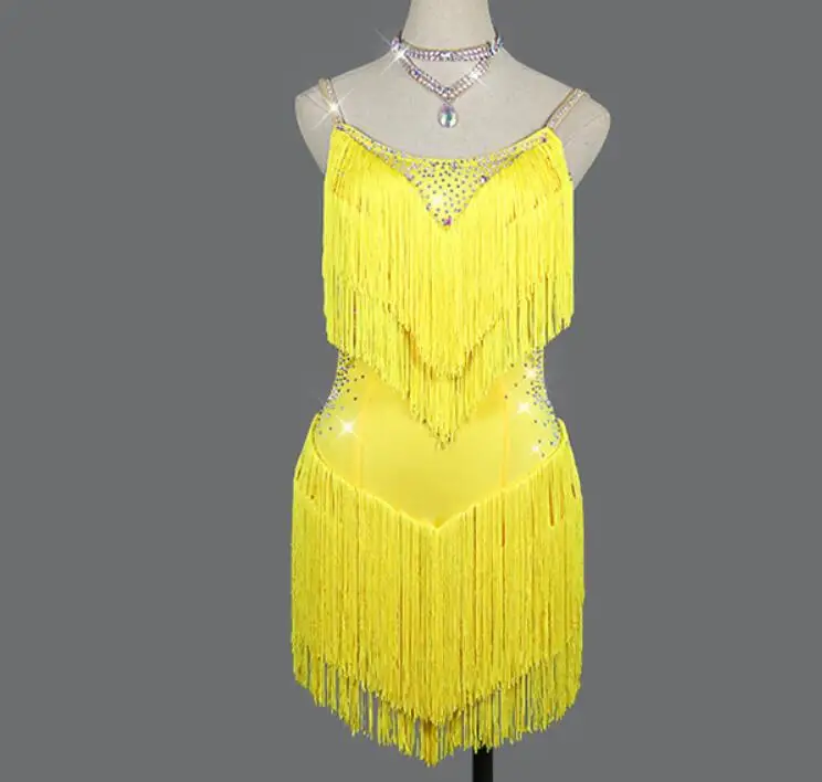 Платье для латинских танцев бахрома сальсы костюмы платье Charleston Flapper Great Gatsby