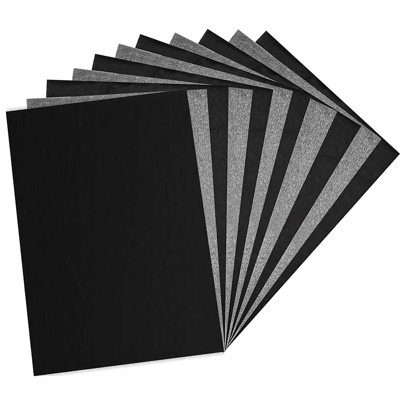 PPYY-100 Sheets Carbon Paper, Black Graphite Paper For Tracing Patterns Onto Wood, Paper, Canvas, And Other Crafts Projects