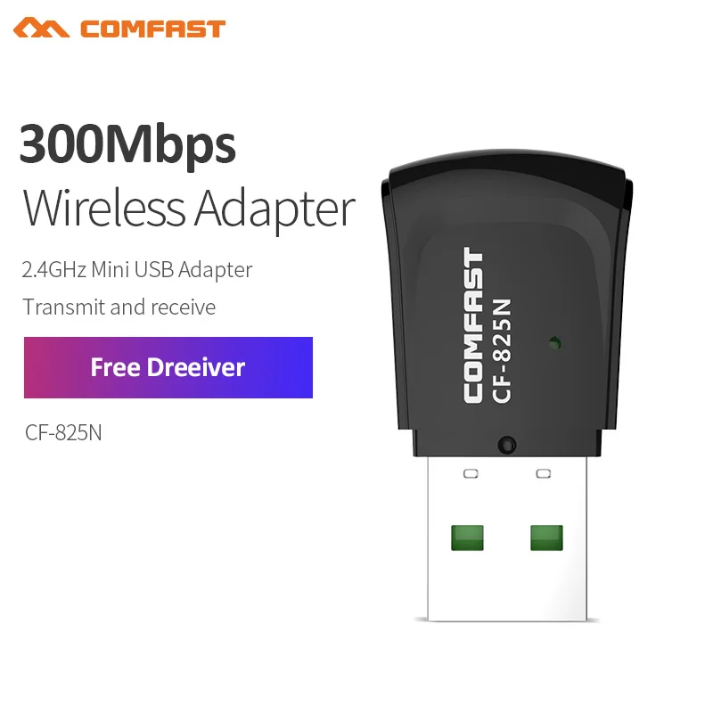 COMFAST CF 825N 300 Мбит/с адаптер Wi Fi приемник Usb адаптер|Сетевые карты| |
