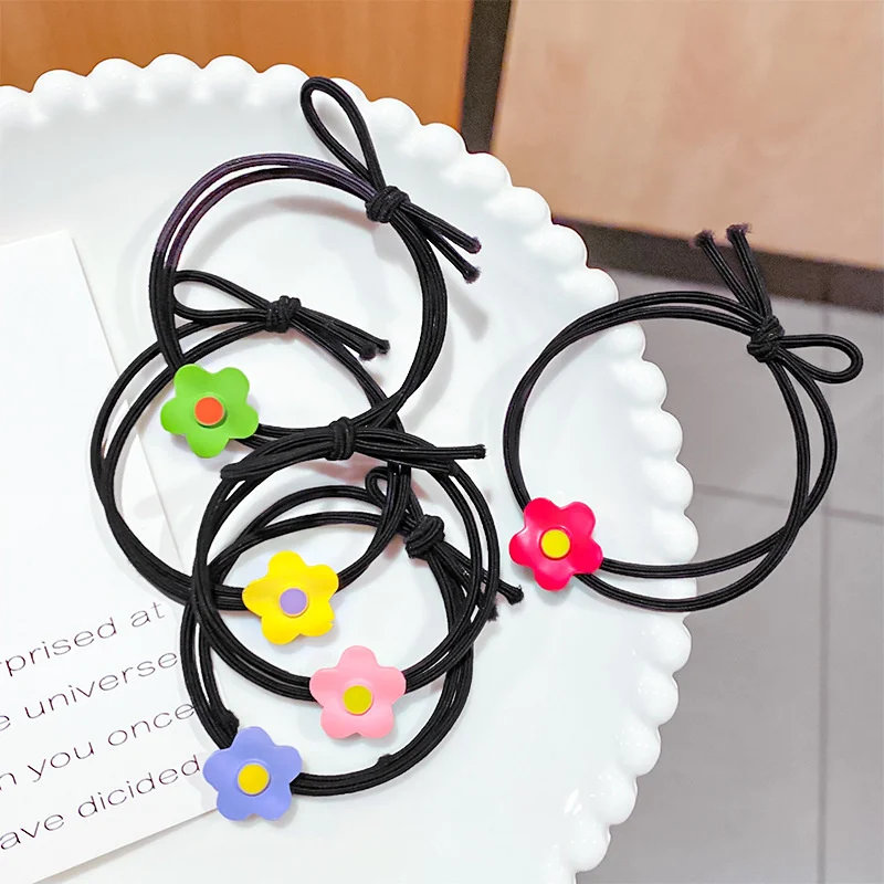 Элегантная Маленькая повязка на голову с цветами Цветочная резинка узлом