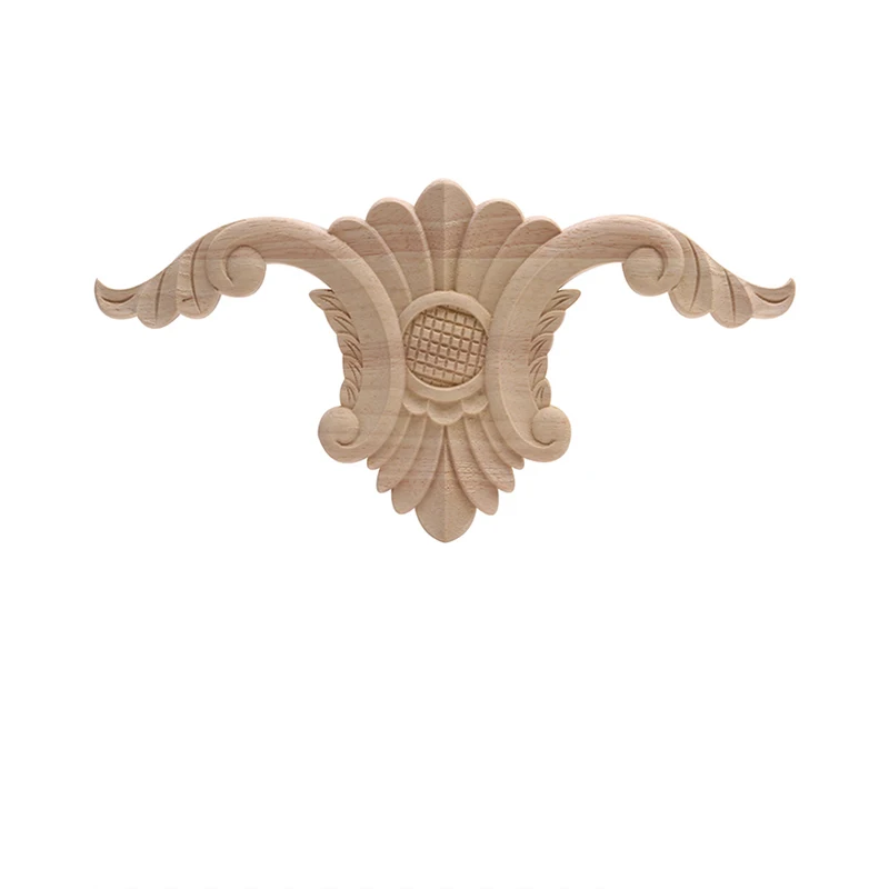 Wood Carving Long Applique Wholesale Door Cabinet Decoration Flower European Home Patch Onlay | Дом и сад