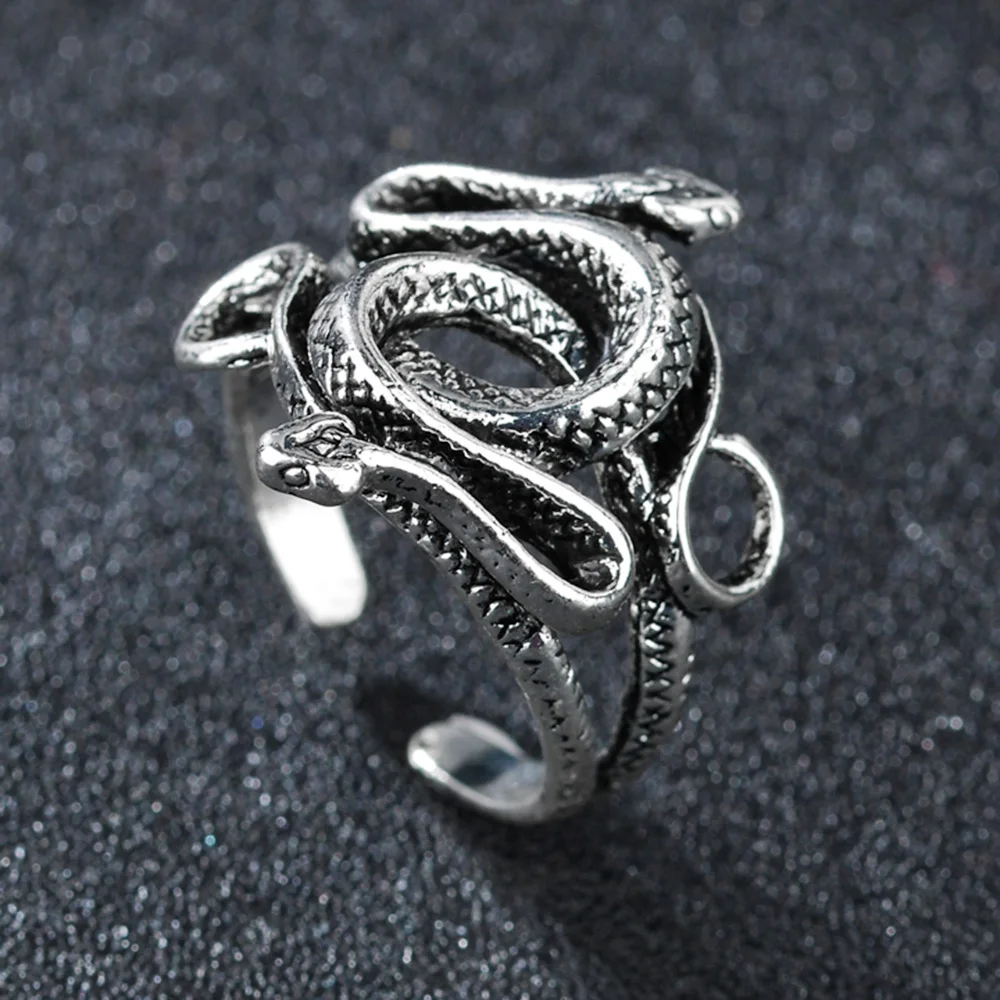 Новое поступление кольца в виде змейки для мужчин стиле панк хип-хоп