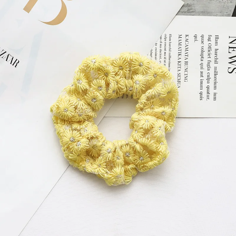 Женские кружевные резинки для волос резинка хвоста девочек эластичная с