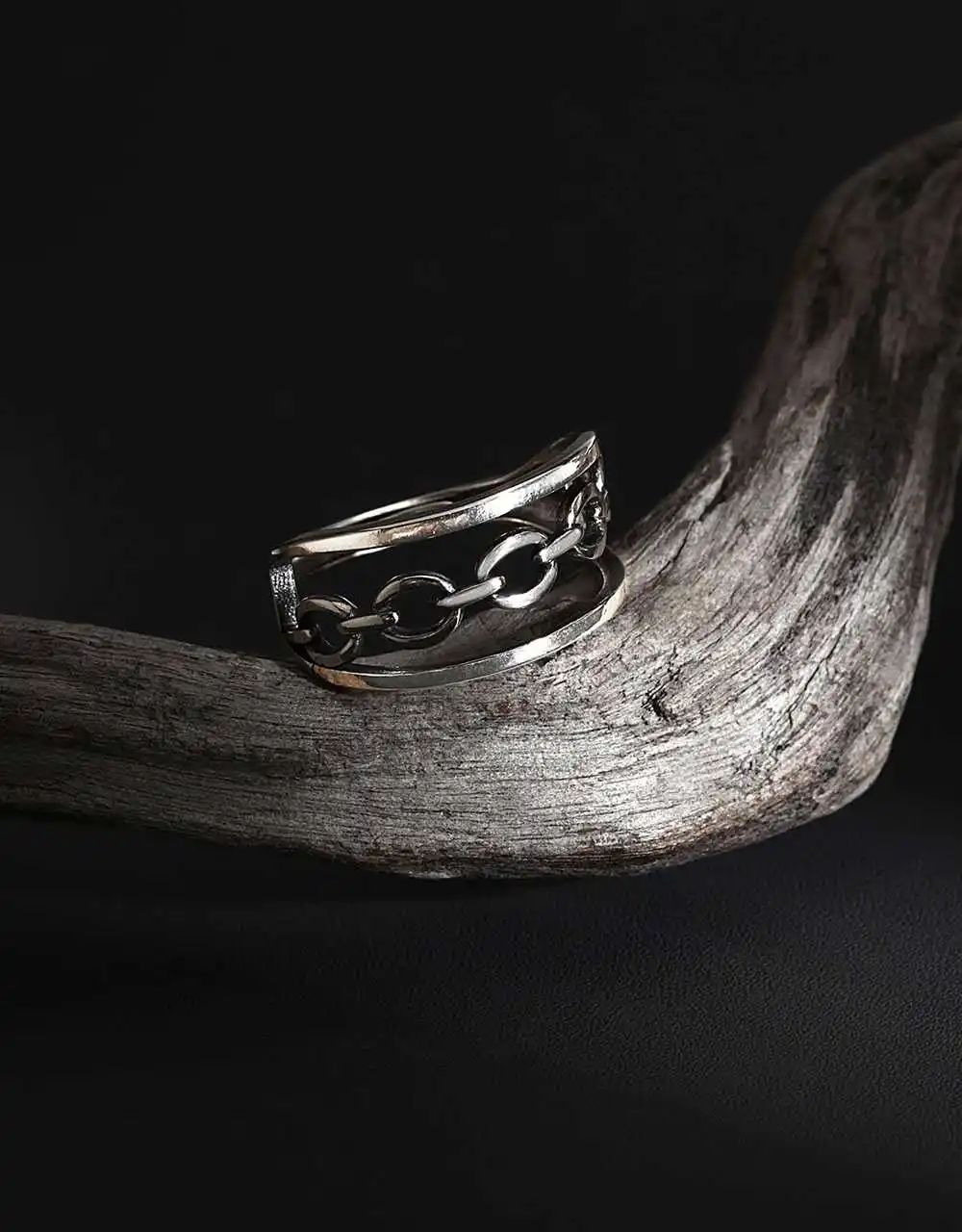 

925 Sterling Silver for Women Ring Multi-layer Geometric Punk Style Women Jewelry Opening Adjustable Ring Jewelry Women Jewelry