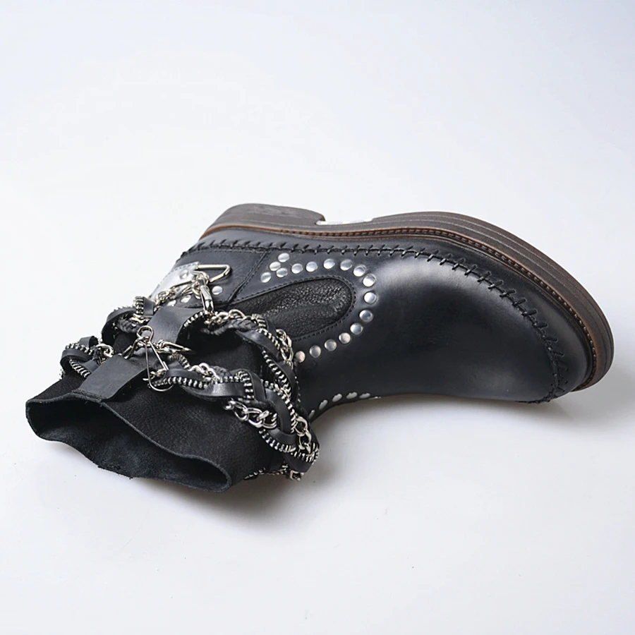 Prova Perfetto зимние новые женские мотоциклетные ботинки из натуральной кожи с