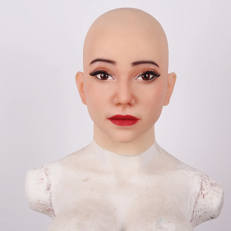 Силиконовая женская маска Realistis мягкий кросплей цветной головной убор для