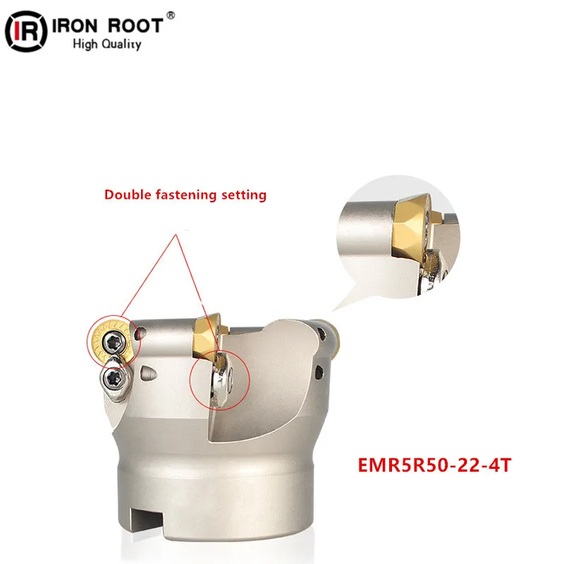 

1 шт. EMR5R/EMR6R50-22-4T/EMR5R/EMR6R63-22-4T CNC сменная торцевая фреза для RPMW/RPMT карбидная вставка