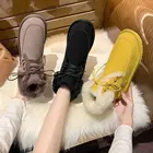 Женские Замшевые полусапожки, эластичные ботинки на нескользящей подошве, с круглым носком и хлопковой подкладкой, 2021