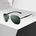 Солнцезащитные очки VEITHDIA UV400 для мужчин и женщин, брендовые поляризационные зеркальные солнечные очки, из нержавеющей стали 2020