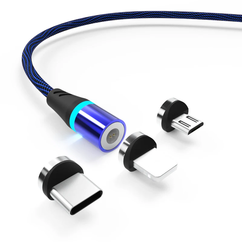 1 м светящийся Магнитный зарядный кабель Micro USB для iPhone 11Pro Max XR магнитное зарядное