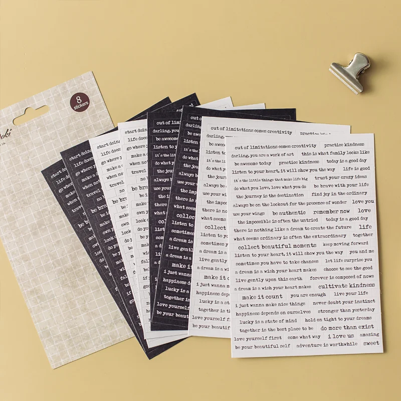 8 листов цвет номер Украшение для ноутбука наклейки Календарь Дата скрапбукинга