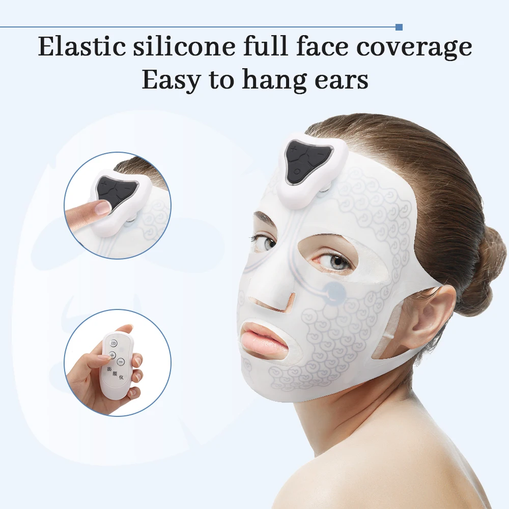 

Electric Facial Mask EMS Vibration Beauty Massager Anti-wrinkle Magnet Massage Facial Spa Face Mask Moisturizes Reduces Wrinkles