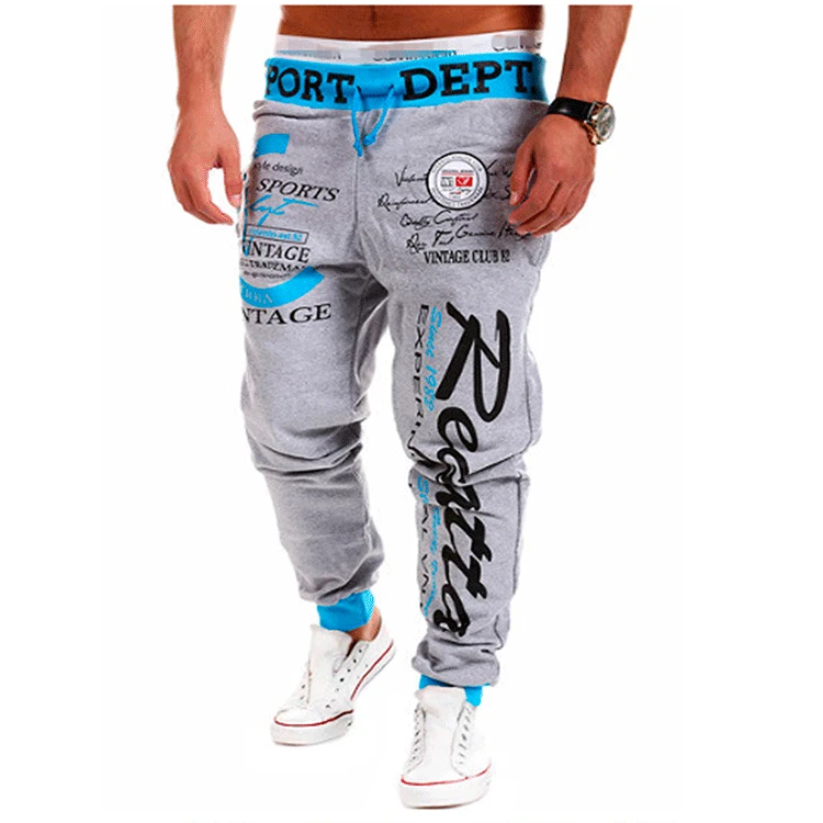 Mens Jogger Casual Pants Fitness Mens Sportswear Sportswear Bottoms Tight Sweatpants Trousers Printed Gym Jogging Sweatpants