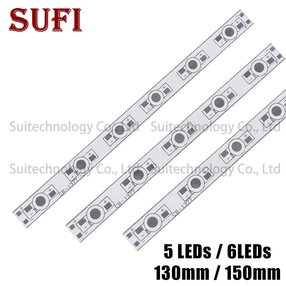 130 мм 150 алюминиевая Базовая пластина печатная плата подложка 5 светодиодов 6