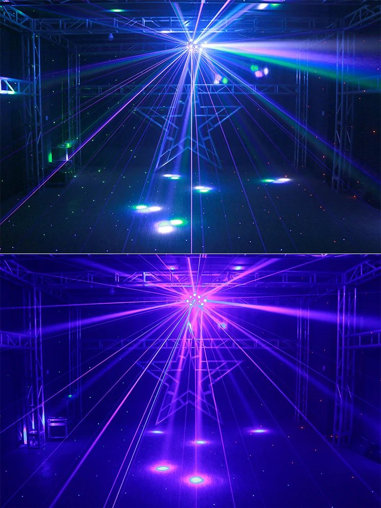 

Fast Shipping 18pcs RGBW 4in1 LED Beam Moving Head Light with DMX RGB Laser Effects Stage Lighting DJ Disco 3 Heads Lights