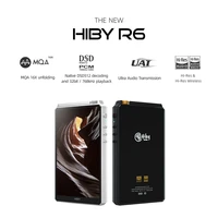 the new hiby r6 andriod 9 hifi lossless portable music player bluetooth 5 0 mqa 16x dsd512 dual es9038q2m usb dac headphone amp