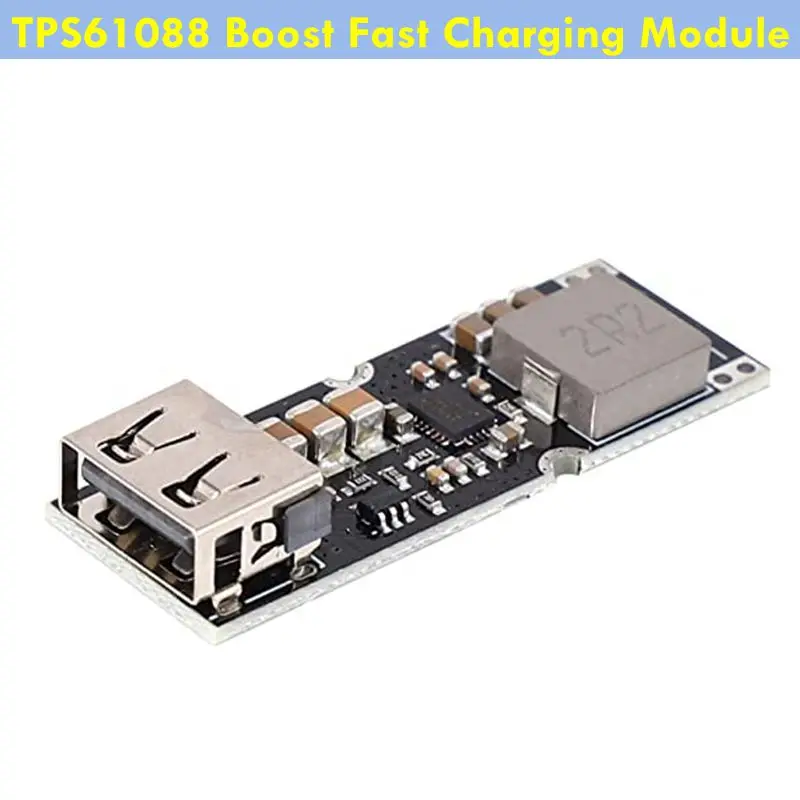 

TPS61088 одиночные сотовые литий Батарея Boost Мощность зарядная Модульная плата 3,7 V 4,2 V литр 5В 9В 12В USB Мобильный телефон Быстрая зарядка Qc2.0 Qc3.0