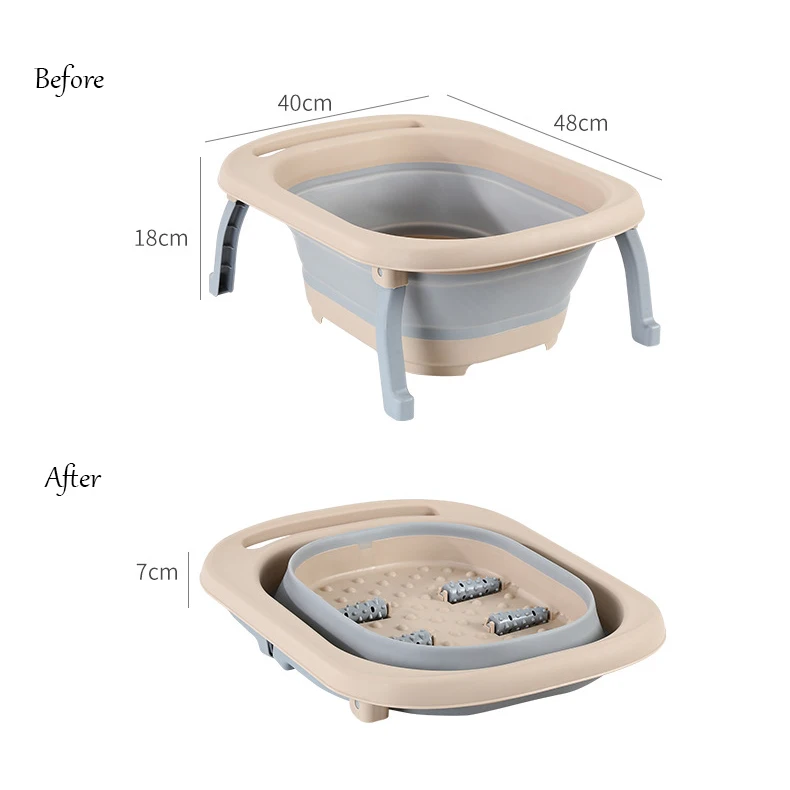 

Foot Massage Foldable Footbath Bathroom Home Portable Foot Bath Save Space Folding Portable Bathtubs
