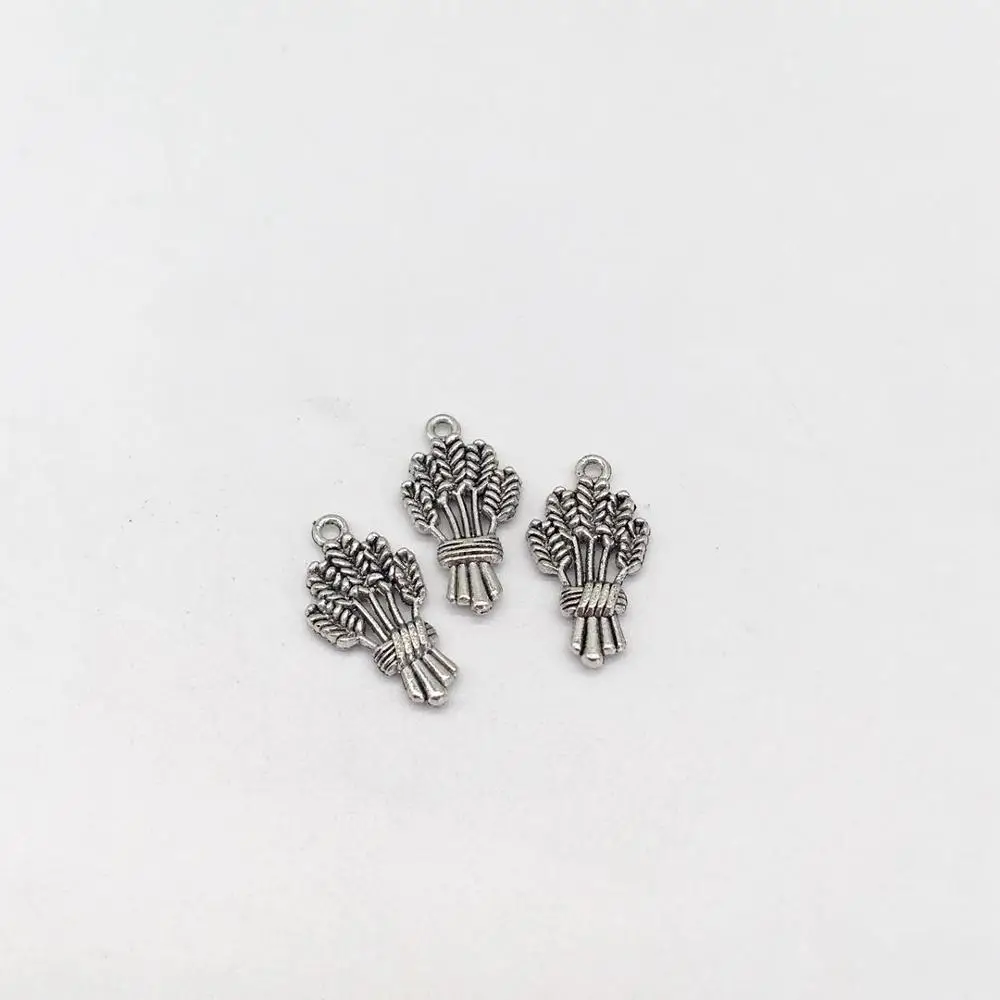 22 pcs Charms metal Fashion Wheat ears,Antique Making fall pendant fit,Vintage Tibetan Silver,jewelry DIY bracelet necklace