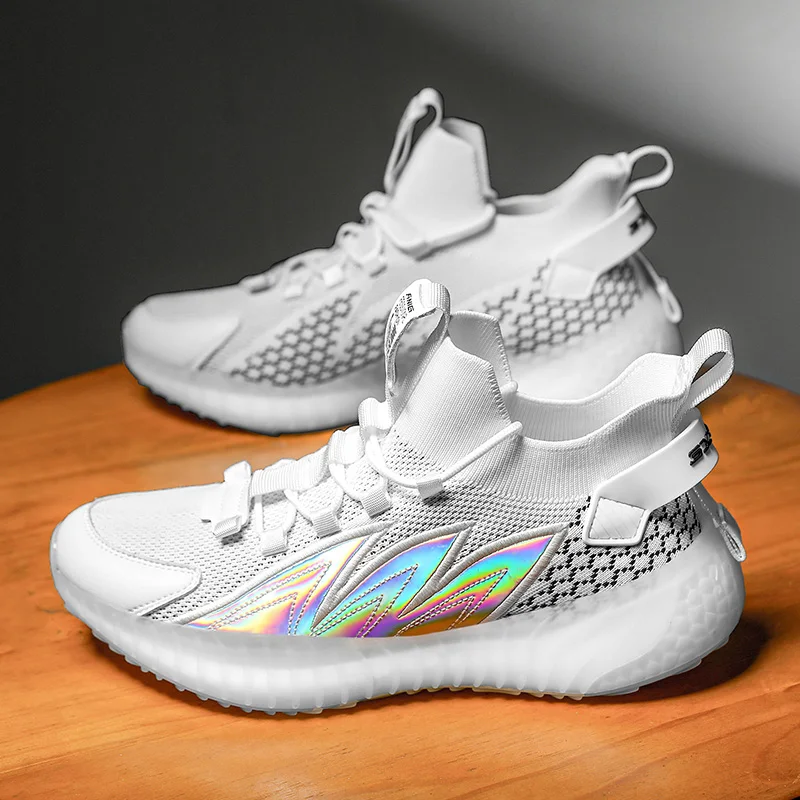 

2021 New Fashion TrendsMen's Size 39-44 High Help Sneakers Shoes Shock Sole Breathable Casual Sports Running Shoes
