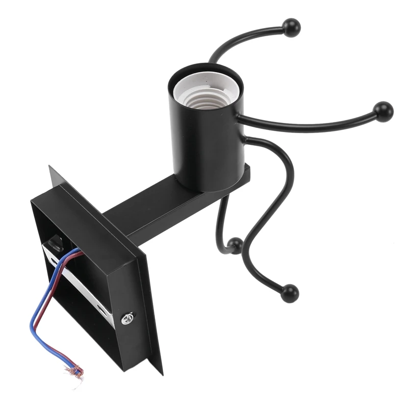 

Creative Iron Art Retro Cartoon Villain Wall Lamp Tea Room Bedroom Entrance Corridor Art Deco Bedside Lamp