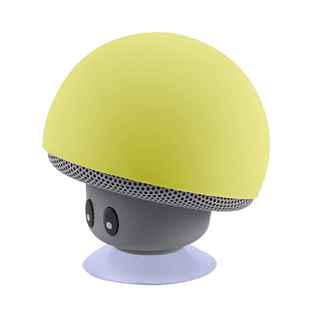 Мини беспроводной Bluetooth динамик Портативный грибной НЧ-динамик сабвуфер s Громкая связь с микрофоном для смартфона ПК планшета - Цвет: Yellow
