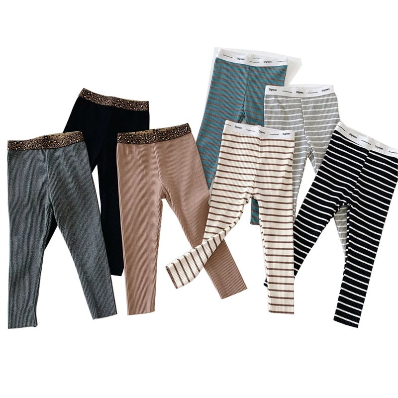 Новое поступление 2019 года осенние детские теплые штаны однотонные Длинные