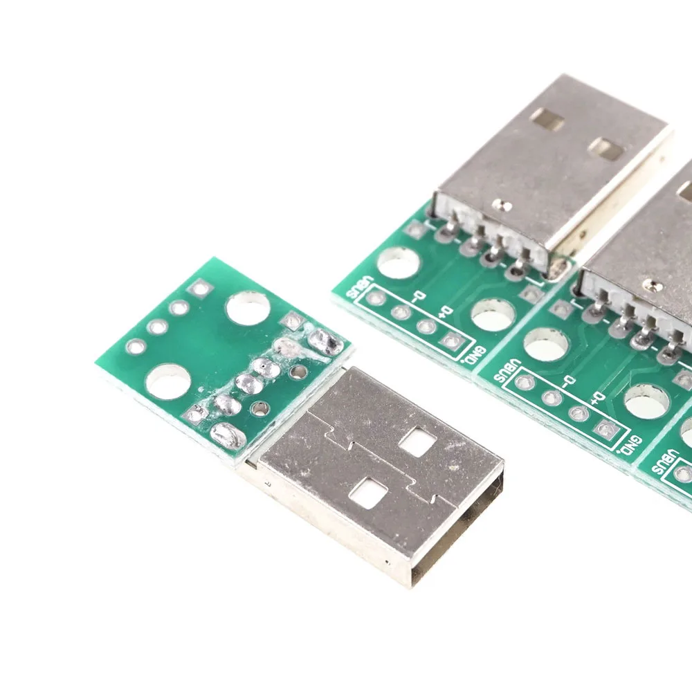 500 шт. DIY USB 2 0 Тип A штекер для DIP 4 Pin сквозные отверстия разъем адаптера PCB 54 мм