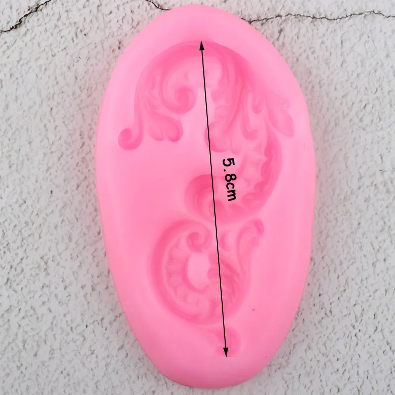 Барокко рельефная граница силиконовые формы кекс Топпер конфеты глина шоколад