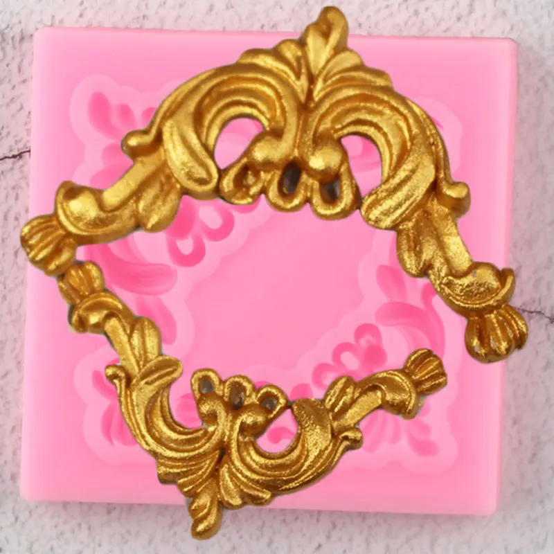 3D Baroque Relief Corner Border Silicone Molds DIY Cupcake Topper Fondant Cake Decorating Tools Candy Chocolate Gumpaste Moulds | Дом и сад
