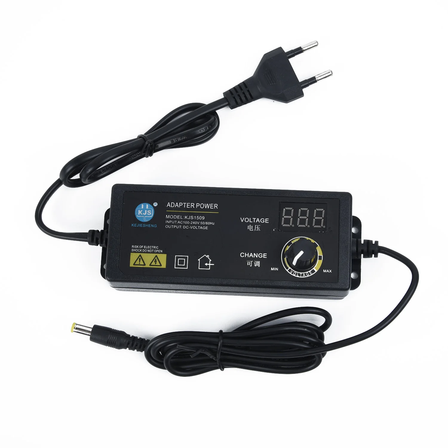 

1pcs Power Adapter EU Plug 5A PC+ABS+Metal Adjustable With Display Screen New