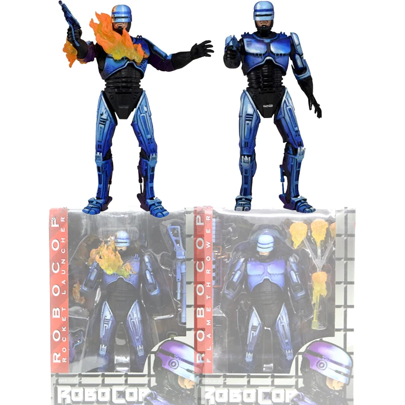 Фигурка Robocop NECA VS Terminator Series 2 Боевая экшн фигурка с поврежденным огнемет модель