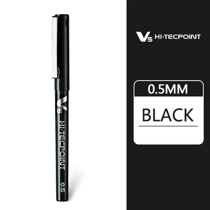 1 шт. гелевые ручки Pilot BX-V5 0,5 мм высокого качества, многоцветные чернильные ручки, школьные и офисные канцелярские принадлежности - Цвет: Черный