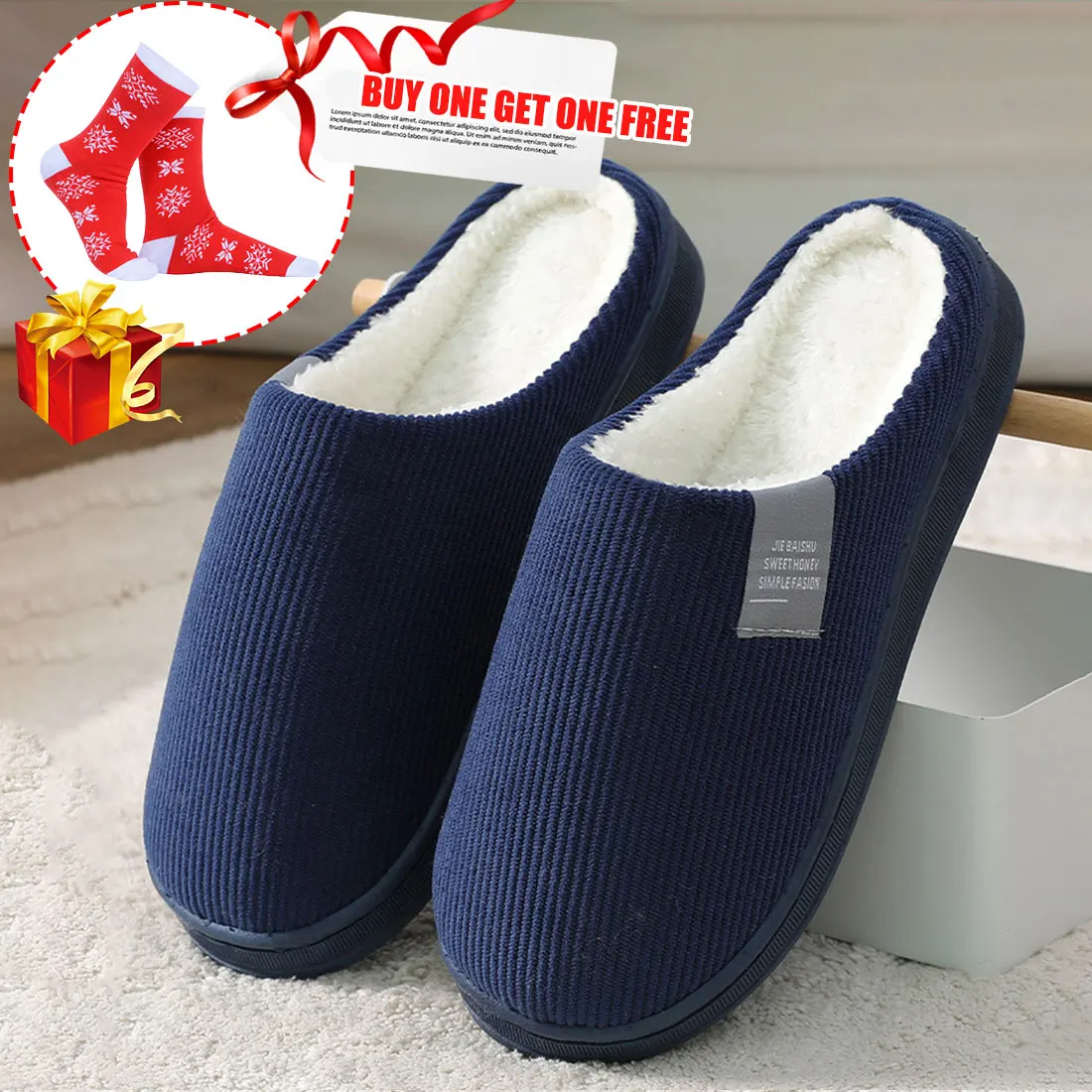 Сланцы женские зимние искусственный мех плоская подошва без застежки теплые