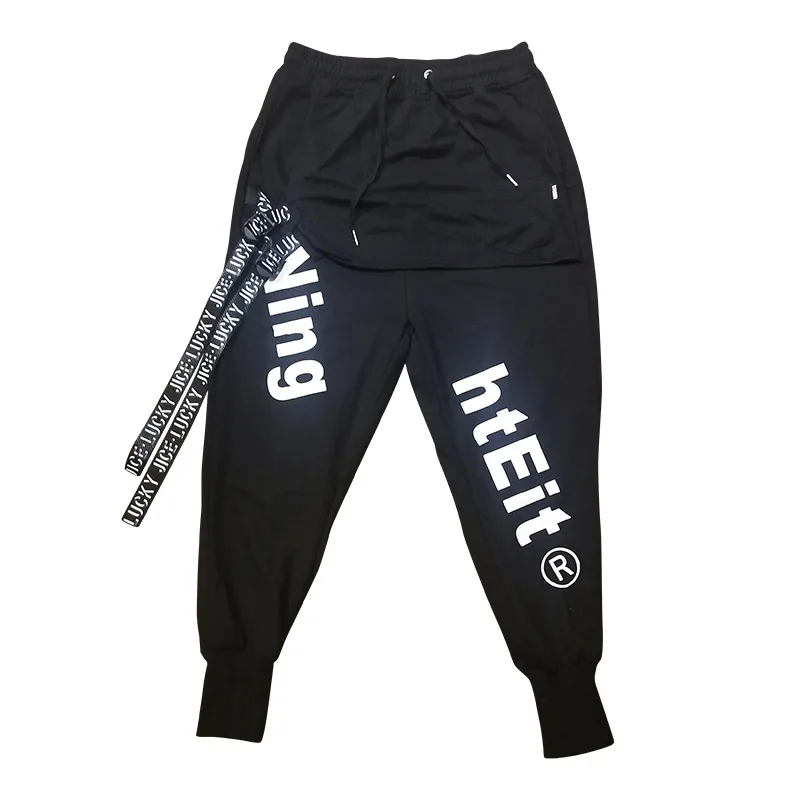 

Spring new Cargo Pants Side Pockets Pants Men's Hip Hop loose version printed feet trousers Men Jogger Pants dropshipping