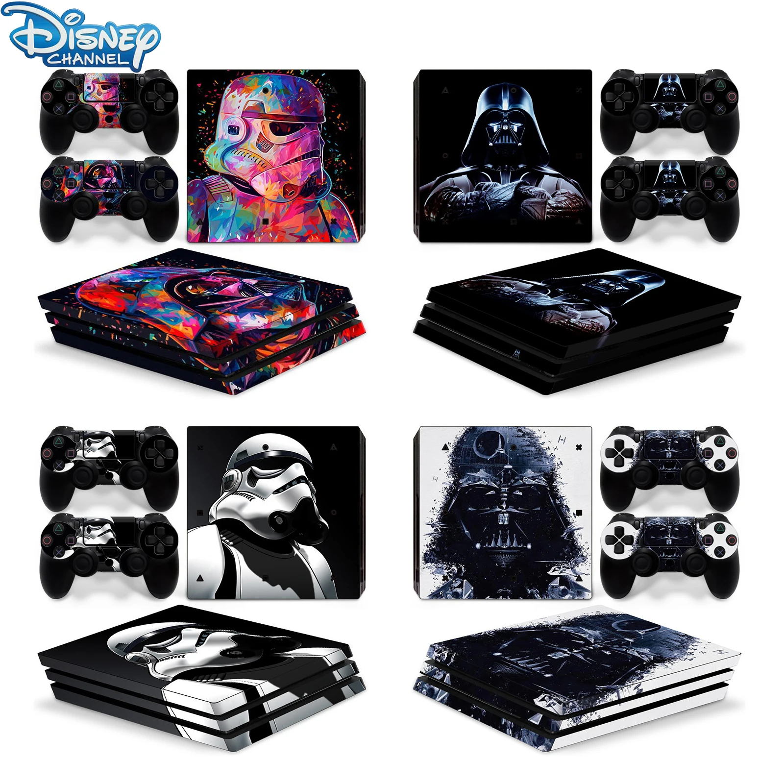 Защитный чехол Звездные войны для консоли Sony PS4 Pro и 2 шт. наклеек контроллера |