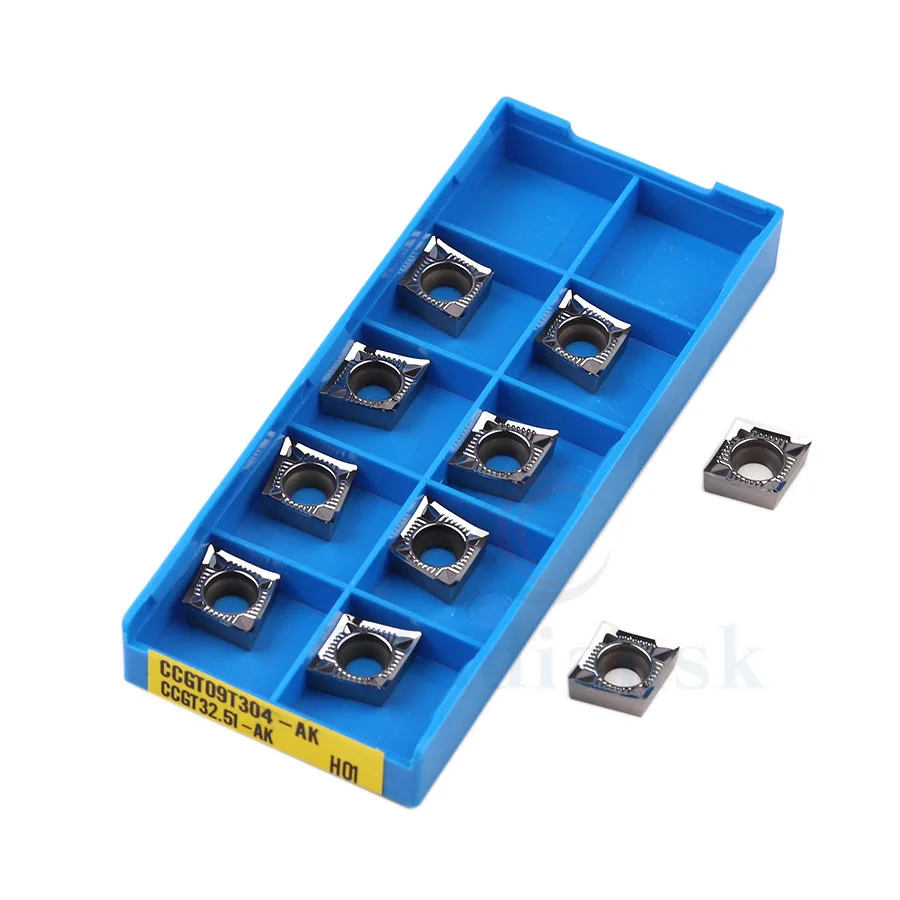 

CCGT09T302 AK CCGT09T304 CCGT09T308 AK H01 Aluminum turning tool Carbide insert milling insert cnc lathe tools AL+TIN Alloy wood