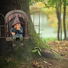 Смешное украшение для сада, гном, путешествие, искусственное украшение для сада, скульптура, украшение # F