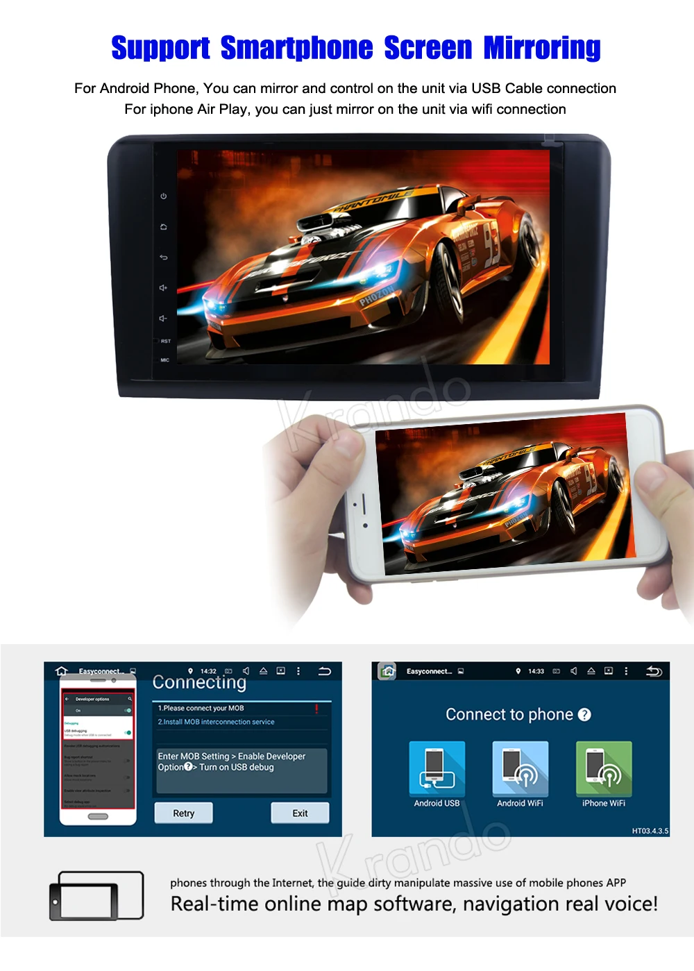 Автомагнитола Krando 9 дюймов (без dvd) Android 10 0 gps-навигация для benz GL X164 ML W164 ML300 ML320 ML350