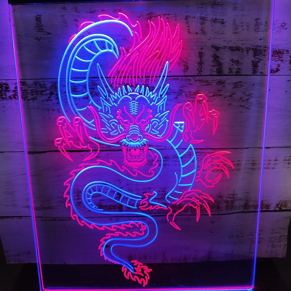 Китайский дисплей Dragon Room двухцветный светодиодный неоновый знак-1S001 | Дом и сад