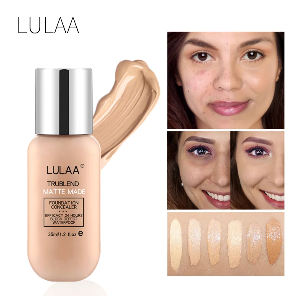 LULAA Youth Velvet Foundation полное покрытие BB CC крем жидкая матовая основа водостойкая для