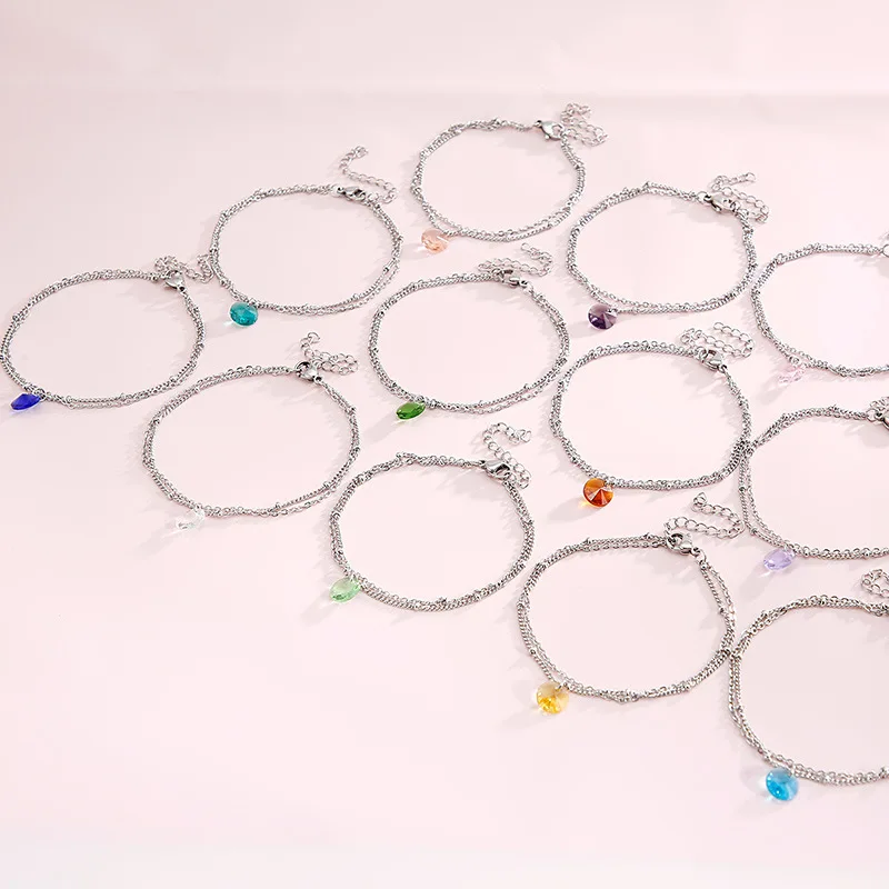 Модные браслеты из бисера серебряная цепочка нержавеющей стали с буквами