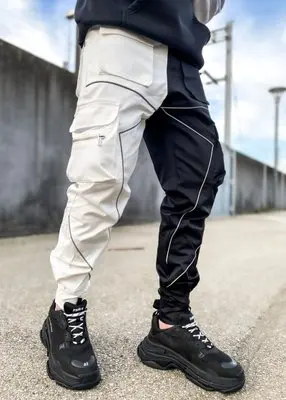 

Spring Autumn 2021 New Men's Casual Multi-Pocket Loose Solid Color Cargo Pants Outdoor Running Pants
